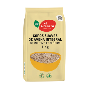 COPOS FINOS DE AVENA INTEGRAL BIO, 1 KG