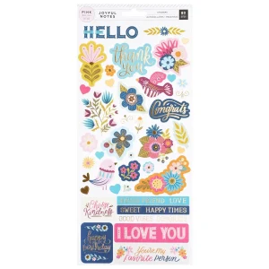 Joyful Notes Stickers / Estampas Decorativas con Foil