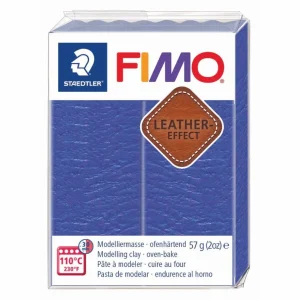 Fimo Leather Effect Polymer Clay Indigo Blue / Arcilla Polimérica Efecto Cuero Indigo