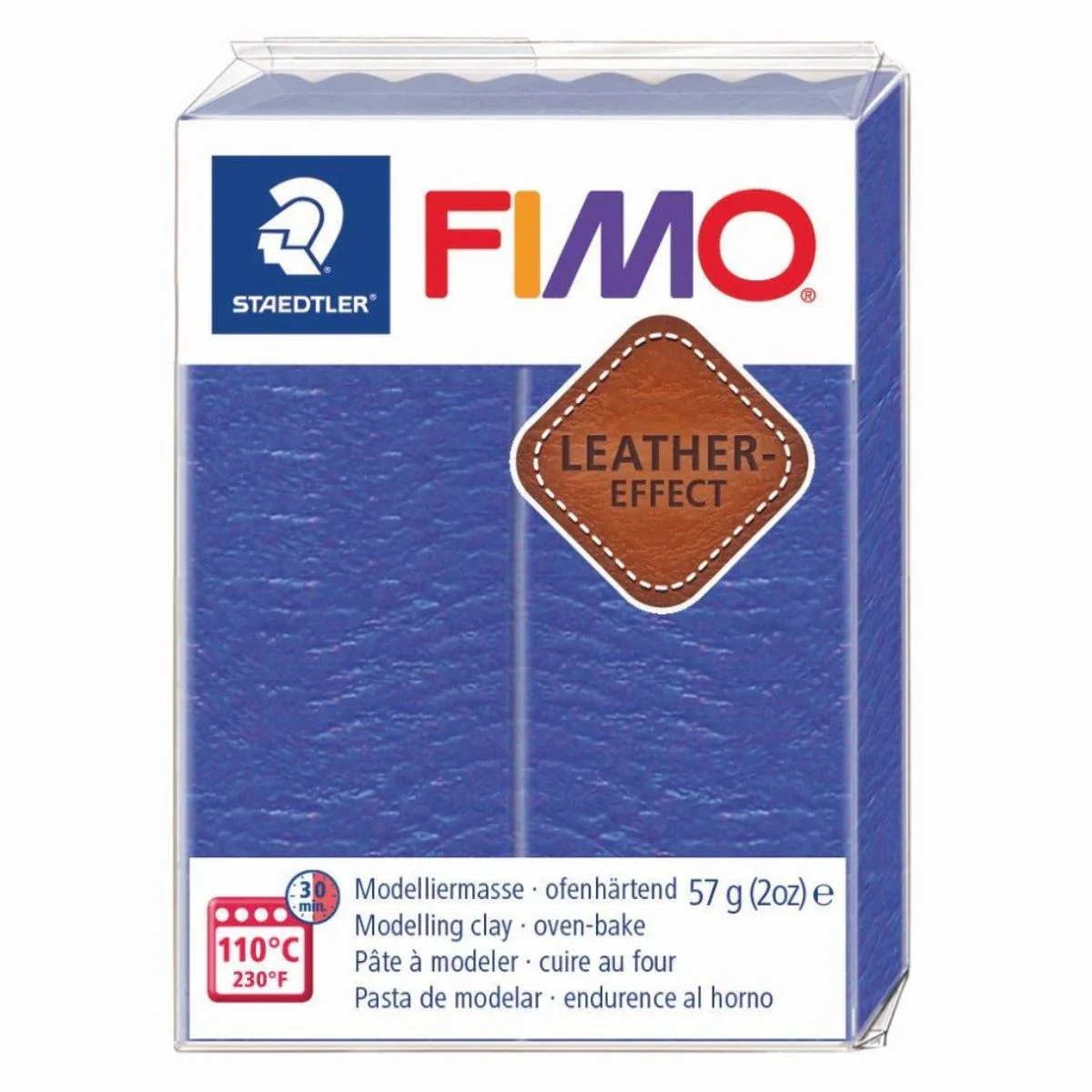 Fimo Leather Effect Polymer Clay Indigo Blue / Arcilla Polimérica Efecto Cuero Indigo