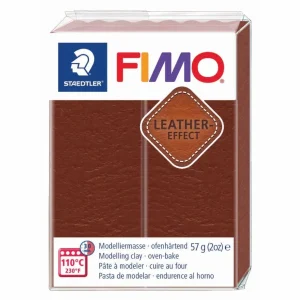 Fimo Leather Effect Polymer Clay Nut Brown / Arcilla Polimérica Efecto Cuero Nuez