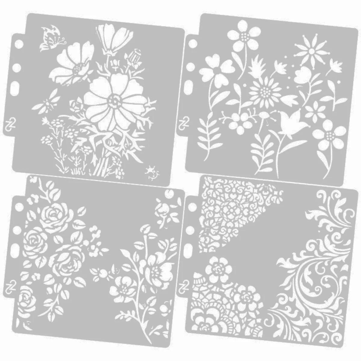 4 Plantillas Florales