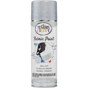 Glitter Fabric Spray Paint Silver / Pintura para Tela con Purpurina Plata