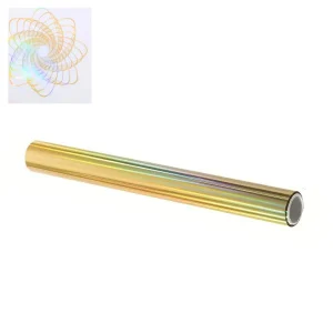 Rollo de Foil para Tinta Toner Dorado Holográfico 19.3cm x 5m