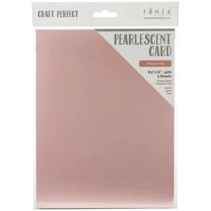 Pearlescent Cardstock Pearl Princess Pink / 5 Hojas de Cartulina Aperlada Rosa