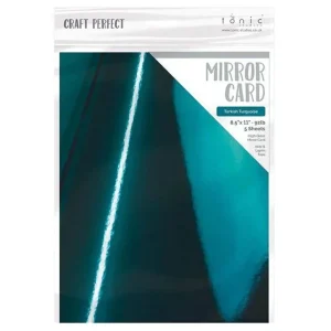 High Gloss Turkish Turquoise / 5 Hojas de Cartulina Brillante Turquesa
