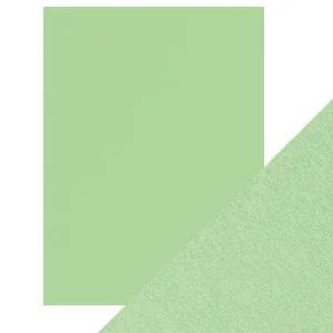 Pearlescent Cardstock Pearl Fresh Mint / 5 Hojas de Cartulina Aperlada Menta
