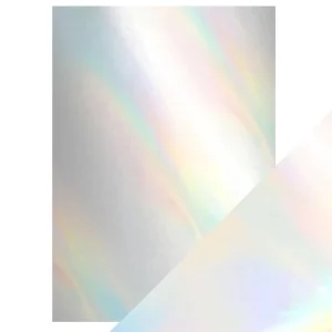 Iridescent Mirror Cardstock Holo Waves / 5 Hojas de Cartulina Espejo Holográfica