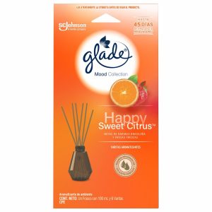 Ambientador En Varitas Mood Collection Fragancia Happy Sweet Citrus GLADE 100 Ml