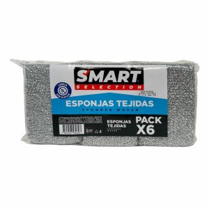 Esponja Multiusos Tejidas Limpia Sin Rayar SMART SELECTION X 6 Uds