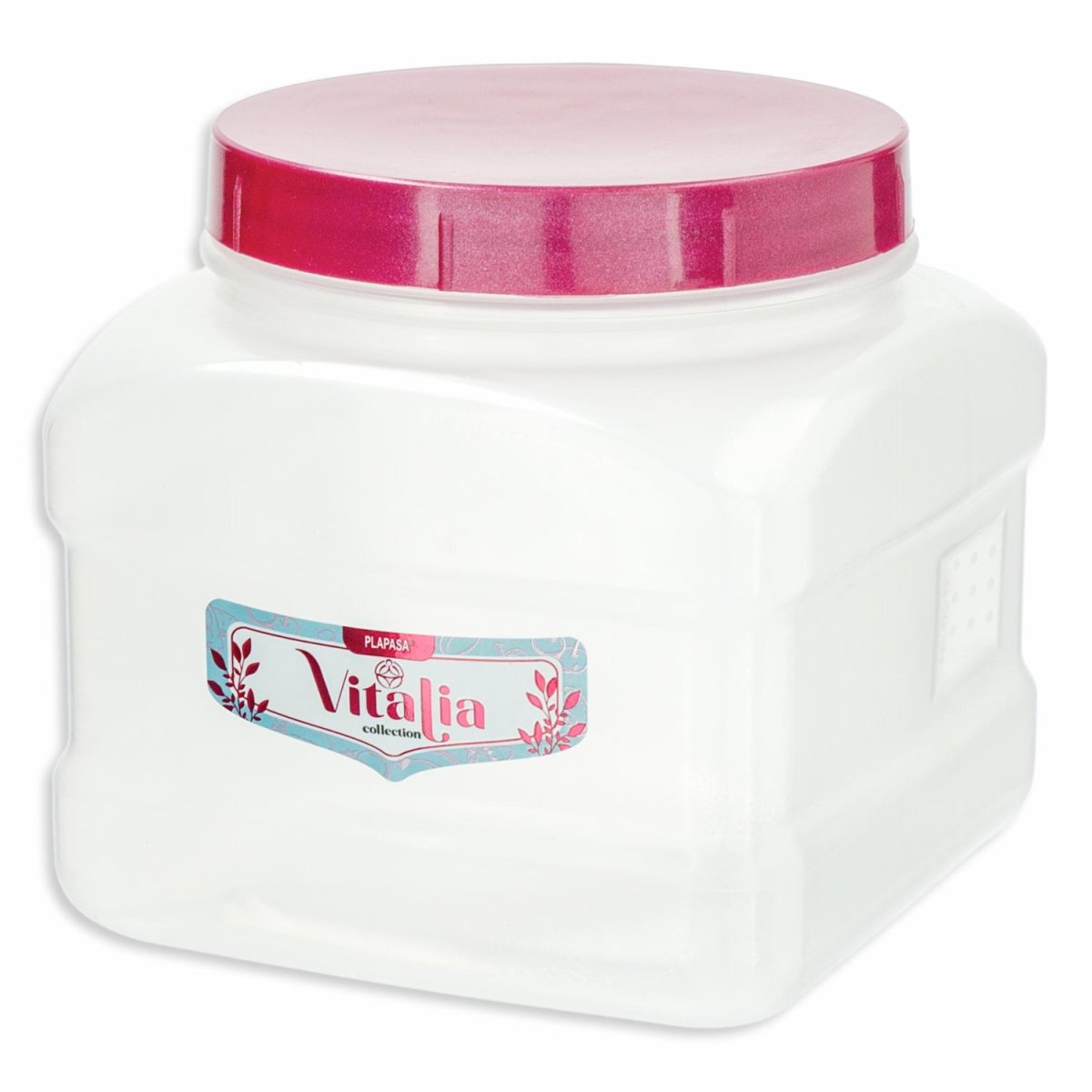 Pomo Dispensador Cuadrado N1 Con Tapa Burdeos Perlado Vitalia PLAPASA 1 Litros