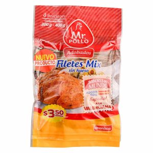 Filetes De Pollo Sin Hueso Con Adobo Tipo Español A La Valenciana MR. POLLO 400 G