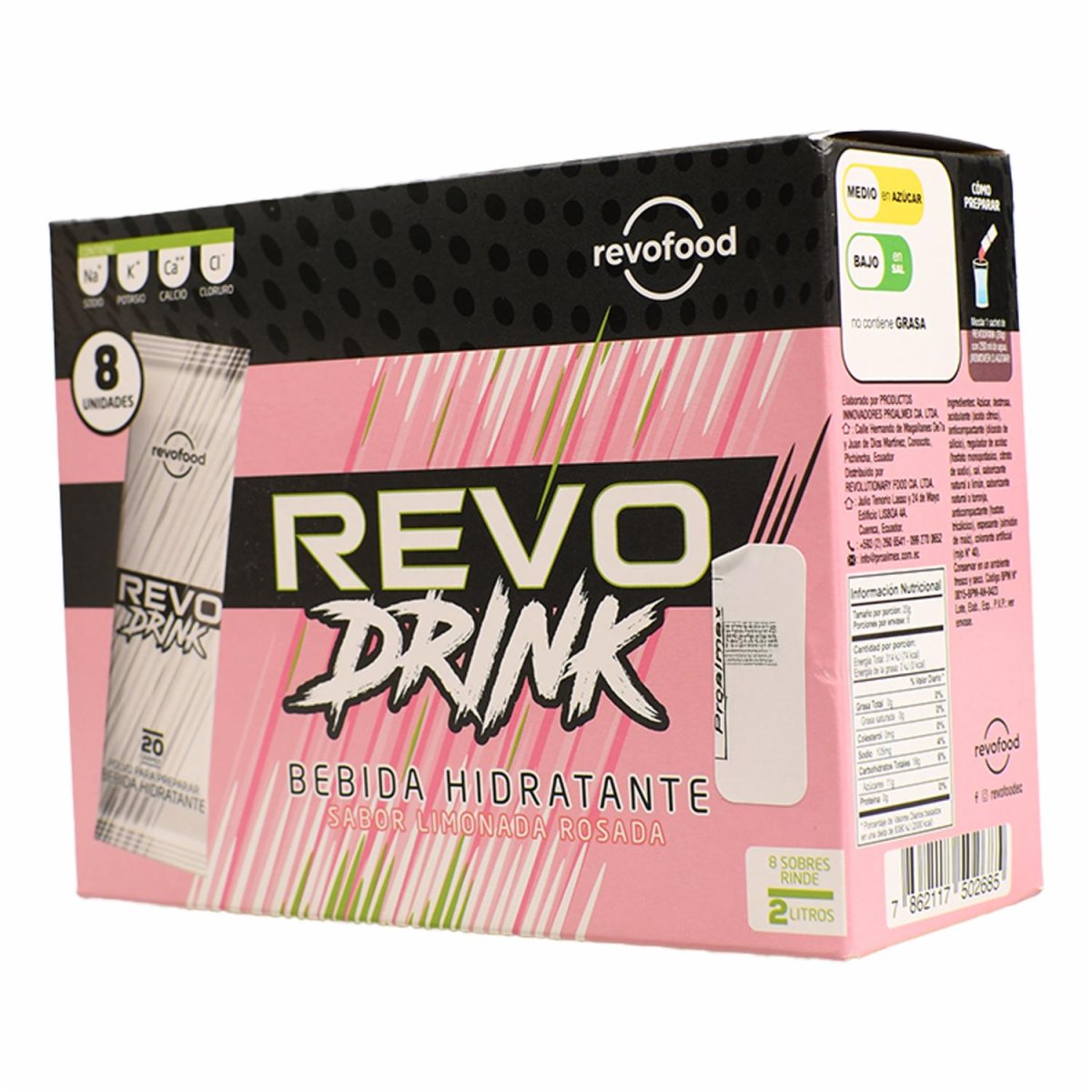 Bebida Hidratante En Polvo Sabor A Fruit Punch Display REVO DRINK 160 G - Imagen 5