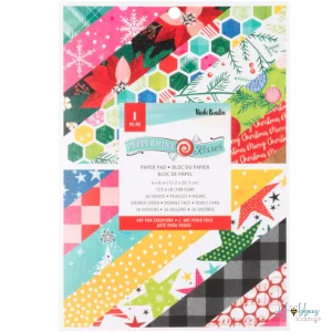 Peppermint Kisses Paper Pad 6"  / Block de Papel Navideño Doble Cara