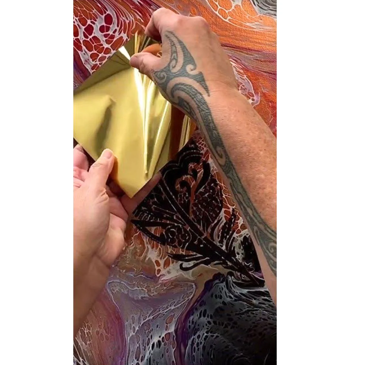 Color Pour Gilding Foil Accent Kit / 11 Láminas Metálicas - Imagen 2