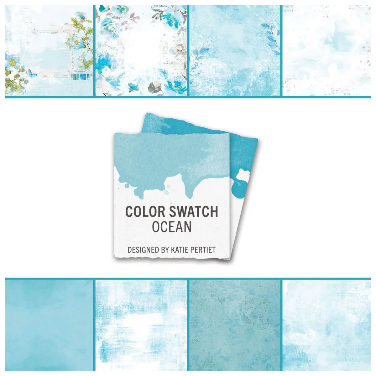 Ocean Collection Pack 12" / Paquete de Cartulina Doble Cara