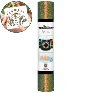 Shimmer Green Malachite Adhesive Vinyl / Vinil Adhesivo Verde Malaquita con Brillos