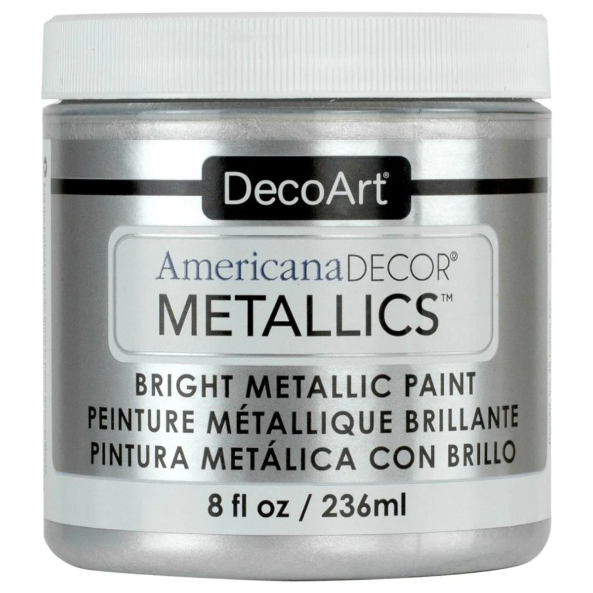 Americana Decor Metallics Sterling Silver / Pintura Acrílica Metálica Plata