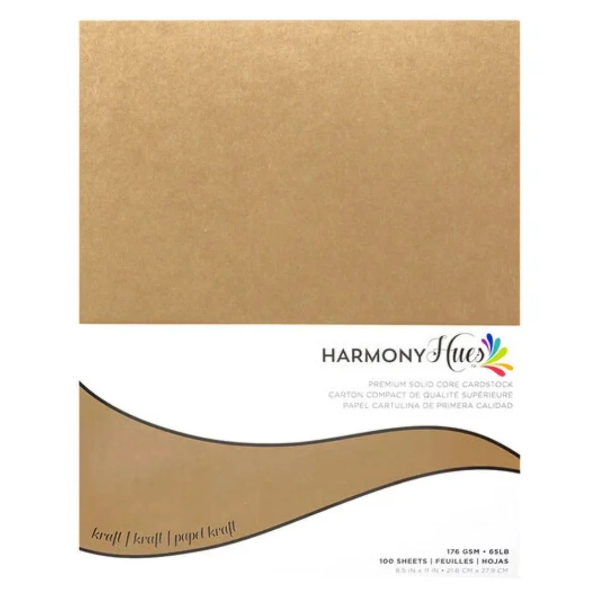 Kraft Cardstock / 100 Hojas Cartulina Ktaft T. Carta