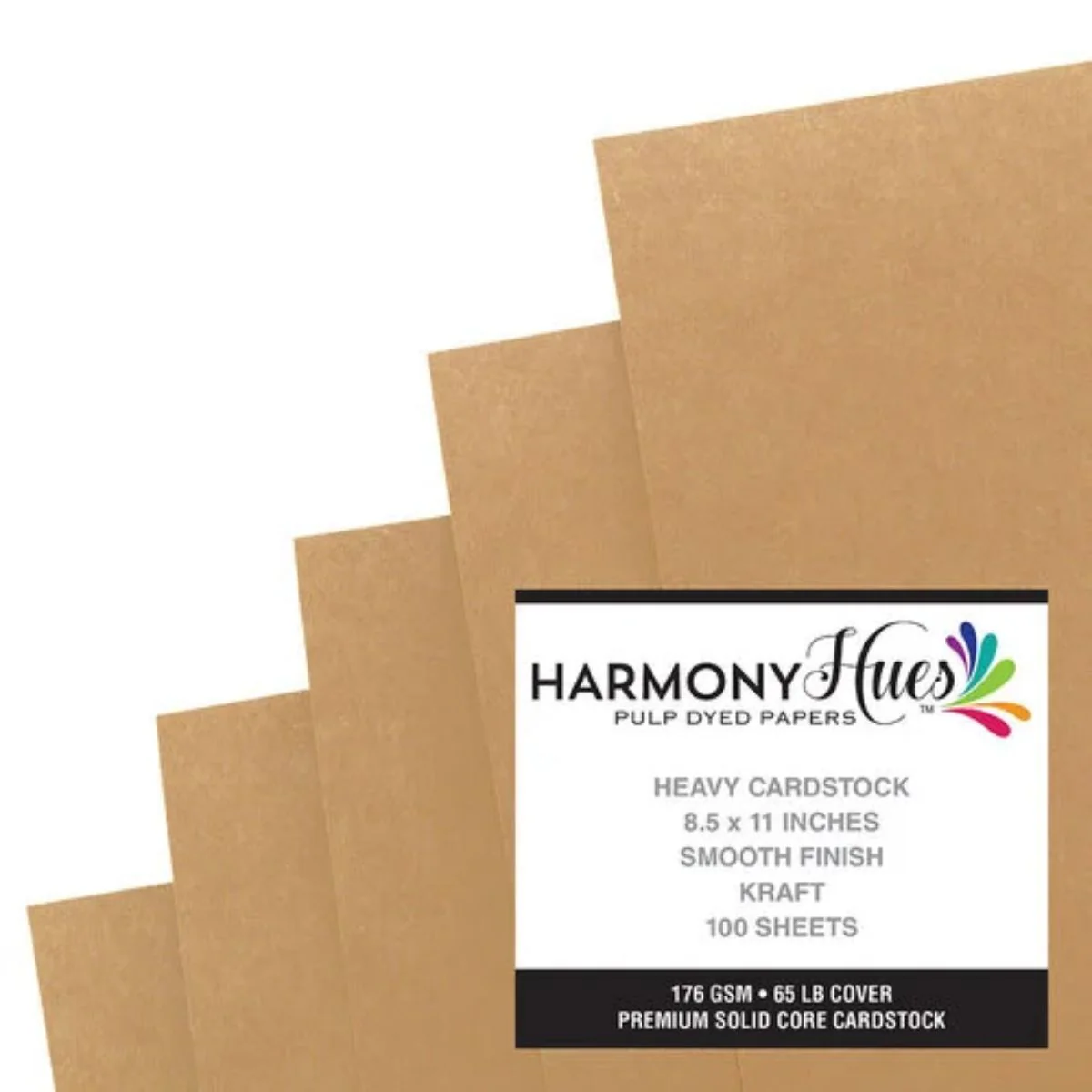 Kraft Cardstock / 100 Hojas Cartulina Ktaft T. Carta - Imagen 2