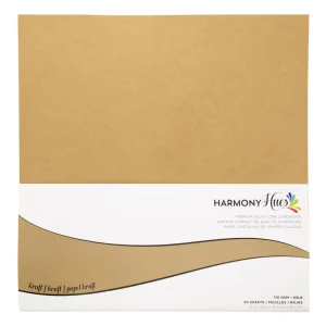 Kraft Cardstock 12"  / 50 Hojas Cartulina Premium Kraft Lisa 30.5 cm