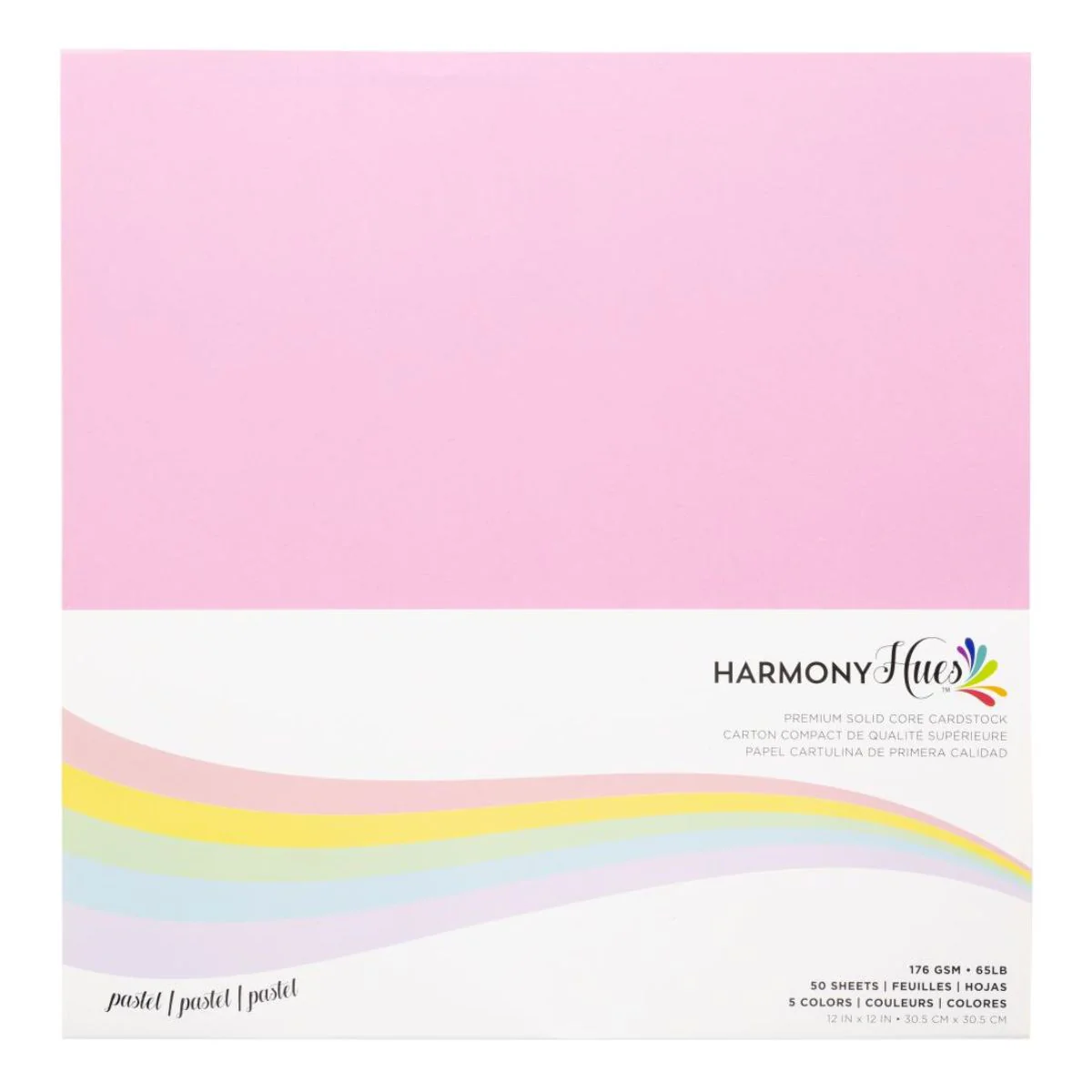 Pastel Cardstock 12" / 50 Hojas Cartulina Premium Colores Pastel 30.5 cm - Imagen 3