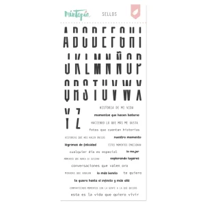 Mintopia Alphabet Documenta Stamp / Sellos Documenta Alfabeto Y Frases