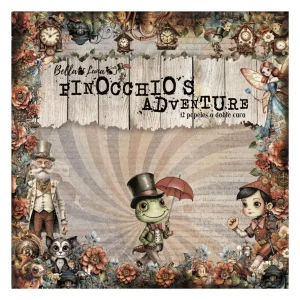Paquete 12 Papeles Pinocchio's Adventure 8x8"
