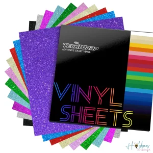 Glitter Vinyl Sheets Pack / 10 Hojas de Vinil Adhesivo Diamantina