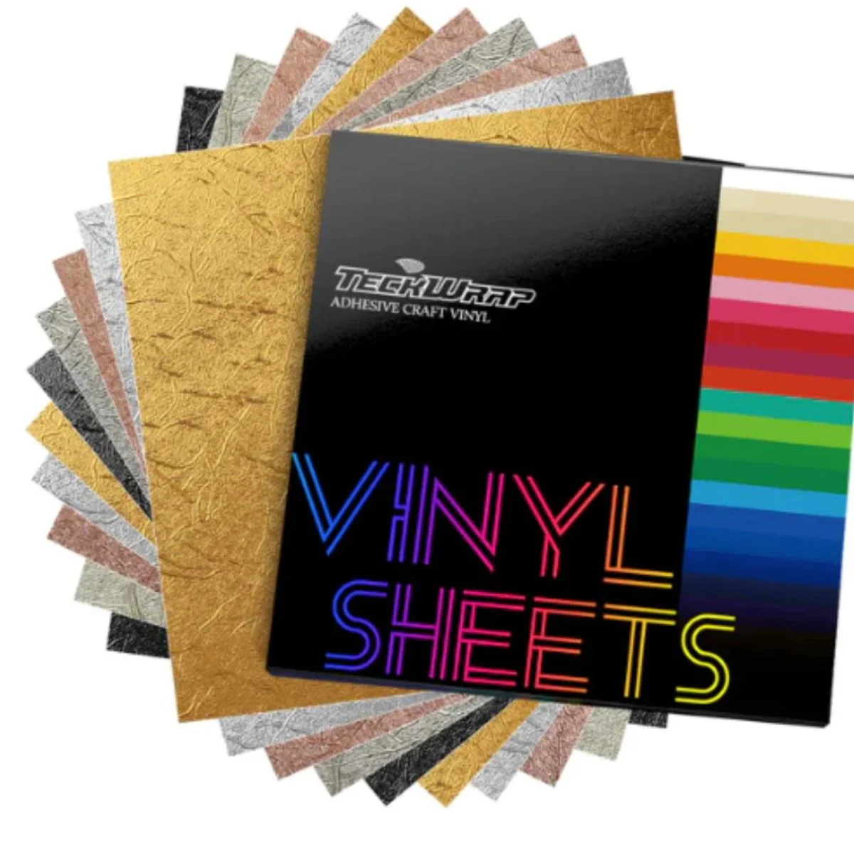 Textured Metallic Vinyl Sheets Pack / 10 Hojas De Vinil Metalizado Texturizado