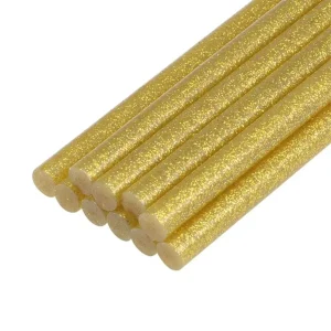 Barras Mini de Silicón con Brillitos Oro