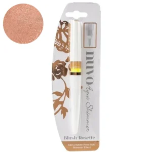Aqua Shimmer Glitter Gloss Pen Blush Rosette / Pluma para dar Brillo