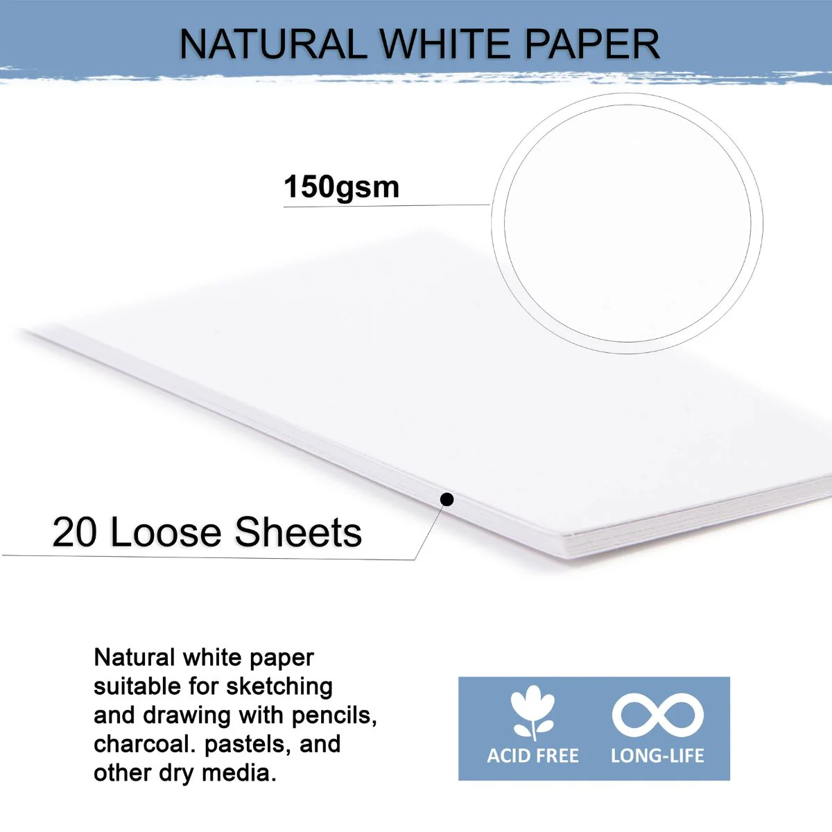 A4 Drawing Paper / Papel para Dibujo 150gsm - Imagen 2