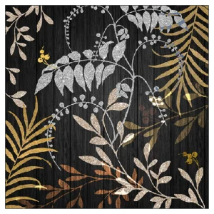 Servilleta de Papel Luxury Leaves Black #168