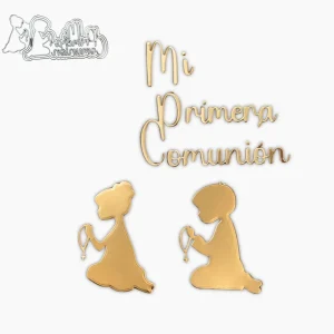 Suaje de Mi Primera Comunión con Niño y Niña Rezando