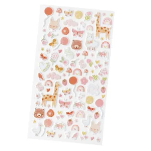 Hello Little Girl Puffy Stickers / Estampas en 3D Decorativas