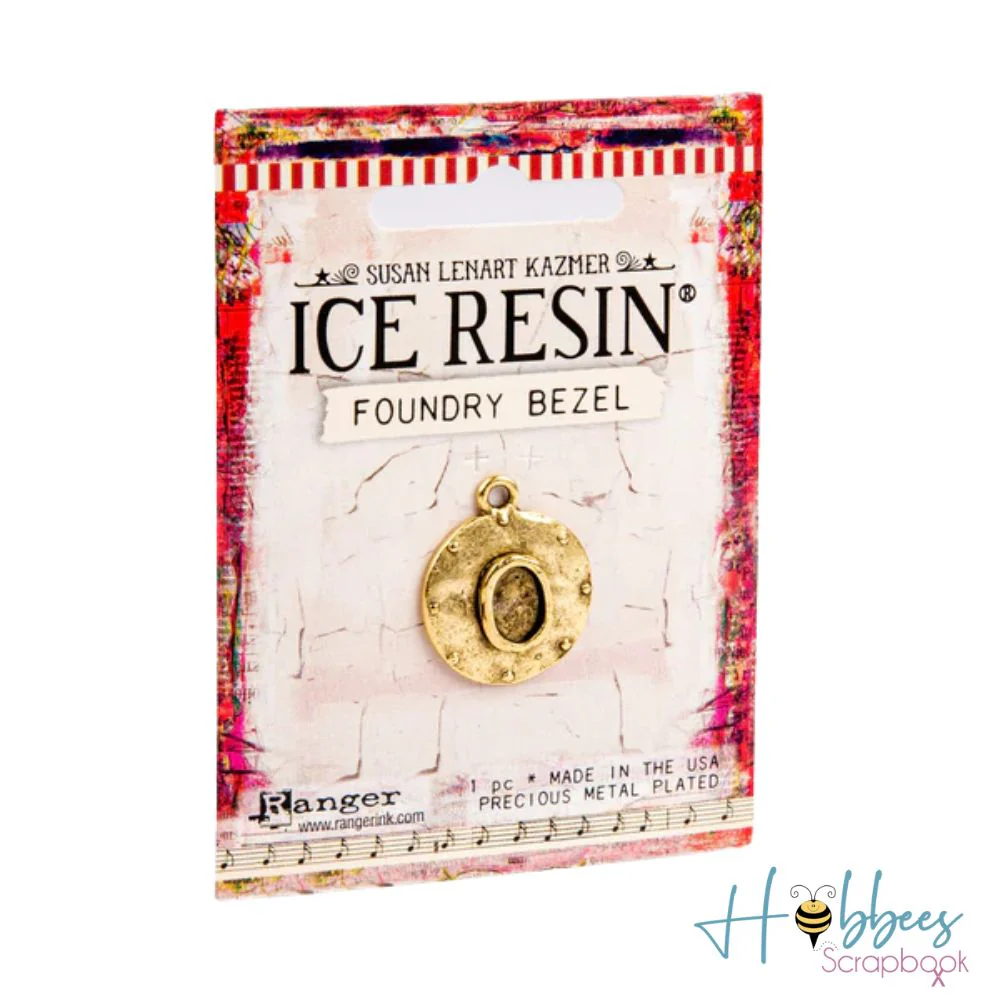 Ice Resin Bezel Gold Round Cabby / Bisel de Metal para Resina - Imagen 3