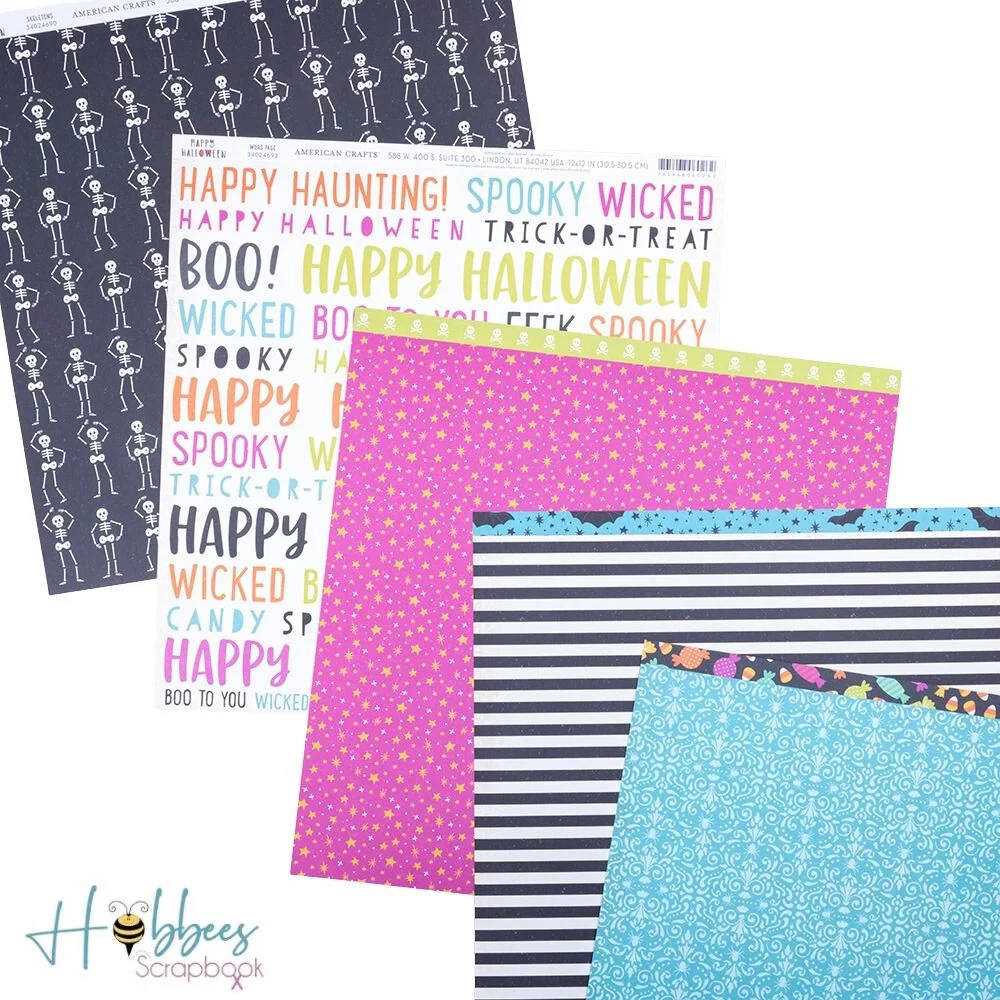 Happy Halloween 12pulg Paper Pad / Block Cartulina Doble Cara Halloween - Imagen 5