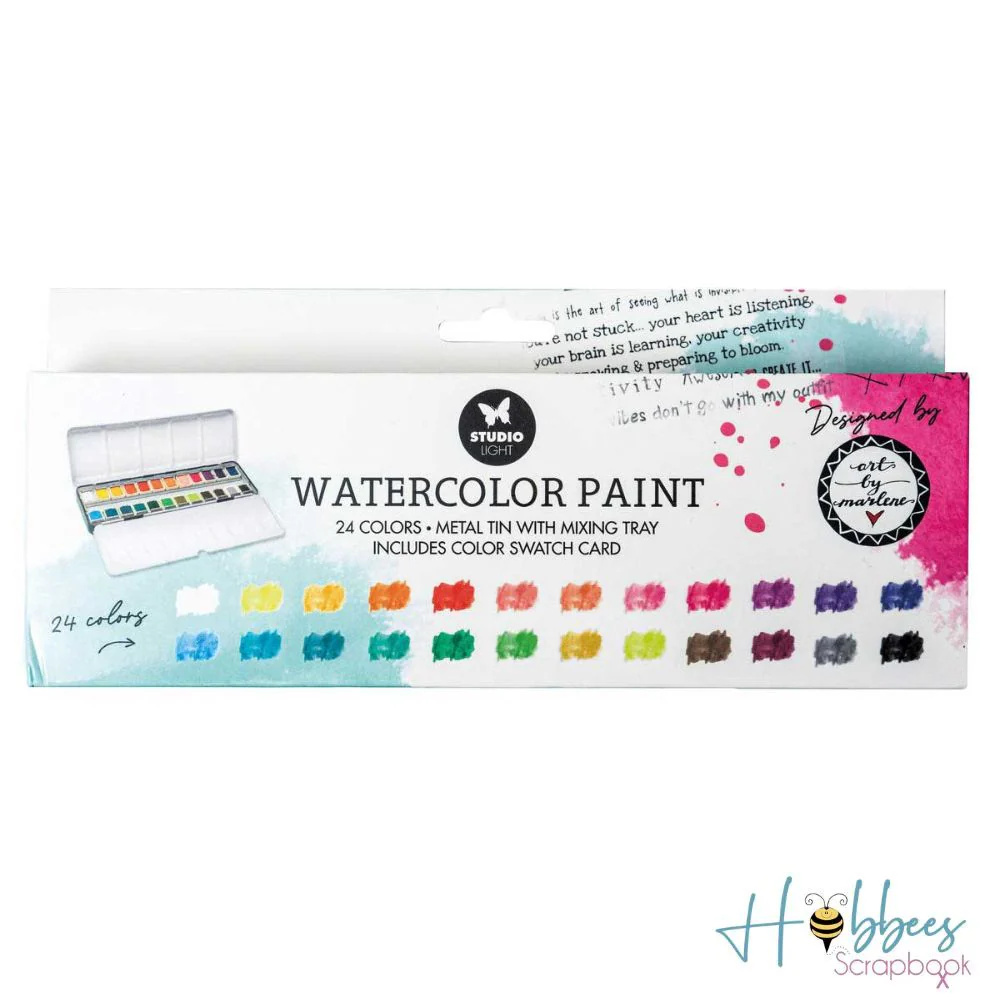 24 Watercolor Paint / 24 Acuarelas Art By Marlene - Imagen 2