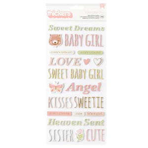 Hello Little Girl Thickers Phrase / Pegatinas Frases Hola Pequeña